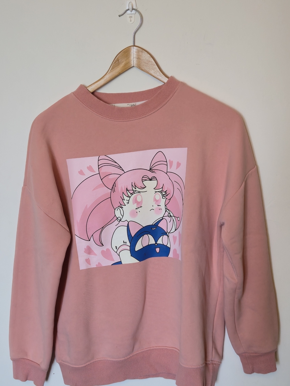 🌙 Sailor Moon Chibiusa Luna-P Pink Crewneck Sweatshirt • Est. M